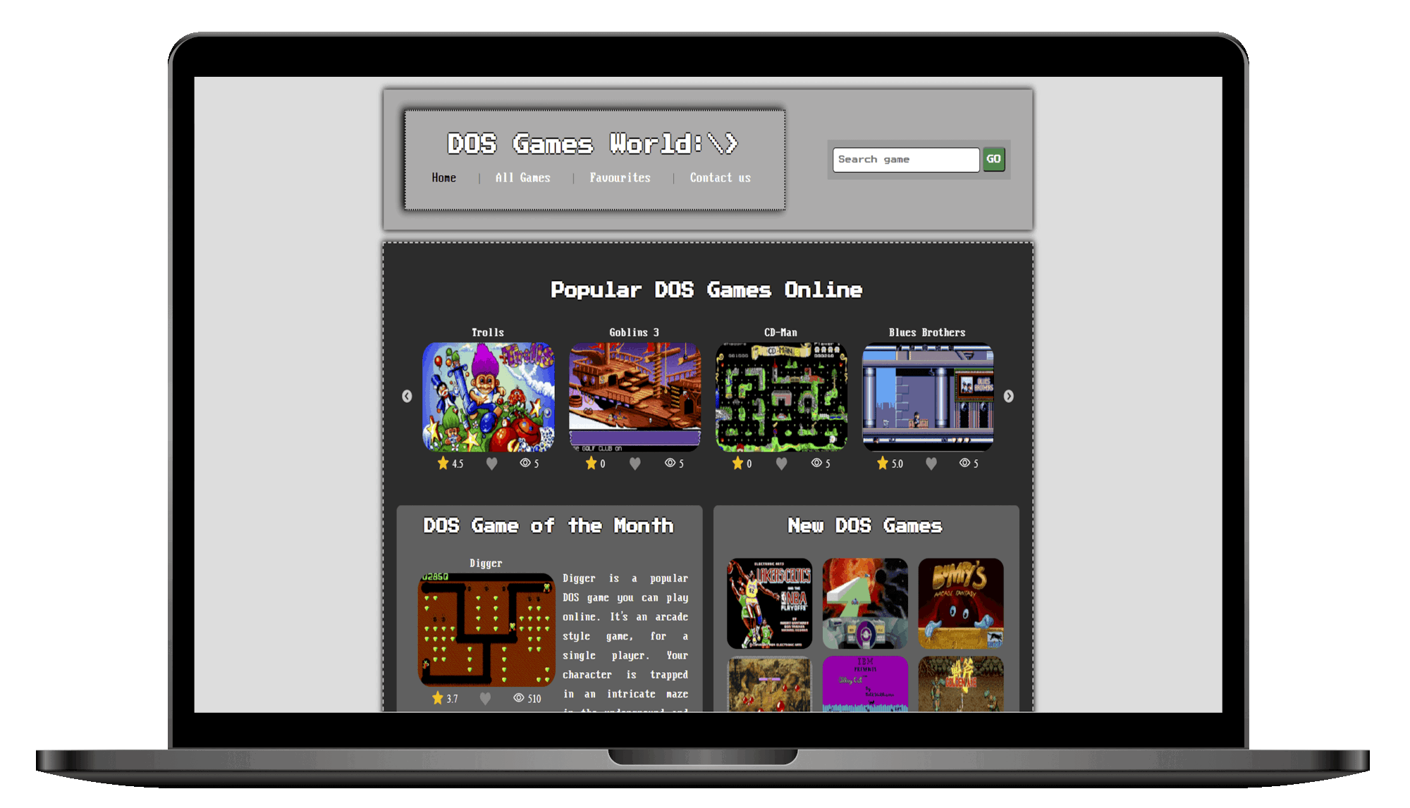 dosgamesworld.com desktop